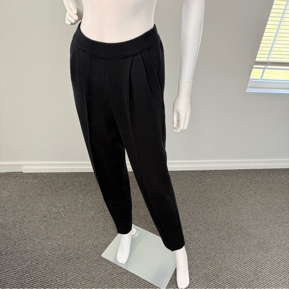 Peter Nygard Pants - Peter Nygard Black Knit Merino Wool Trousers